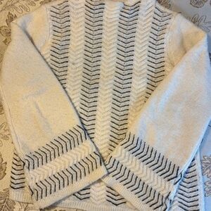 Snowy Cream Sweater with Chevron Design UK size 12